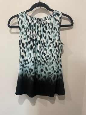Calvin Klein Aqua Ombre Leopard-Print Sleeveless Camisole